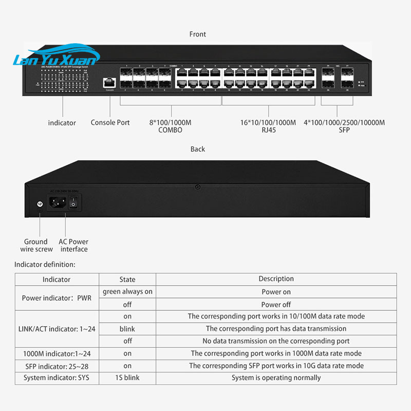 Switch Terkelola L3 16 Port Gi - Sfp+ 10G Managed Switch 8 Port ulasan dan harga